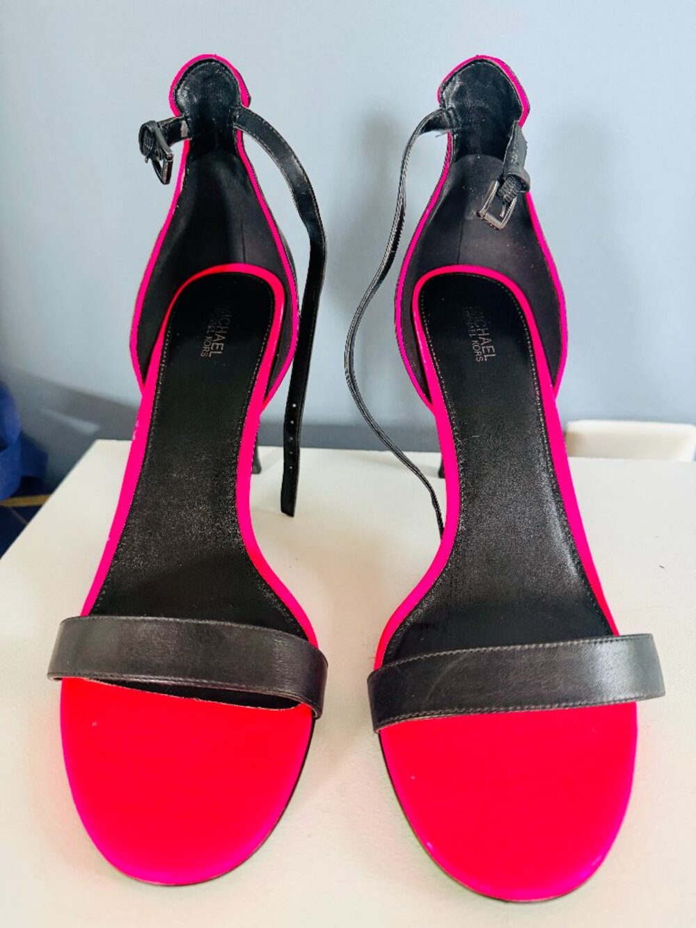 Michael Kors Black & Hot Pink Stiletto Sandals – US Size 11